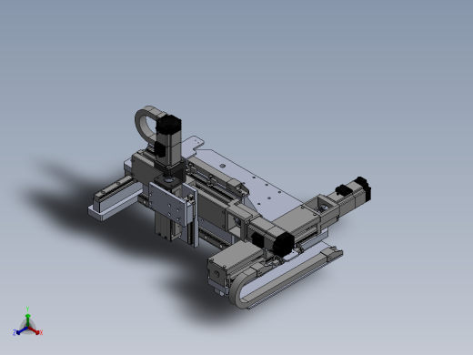 XYZ小行程模组机构sw23正等轴测缩略图