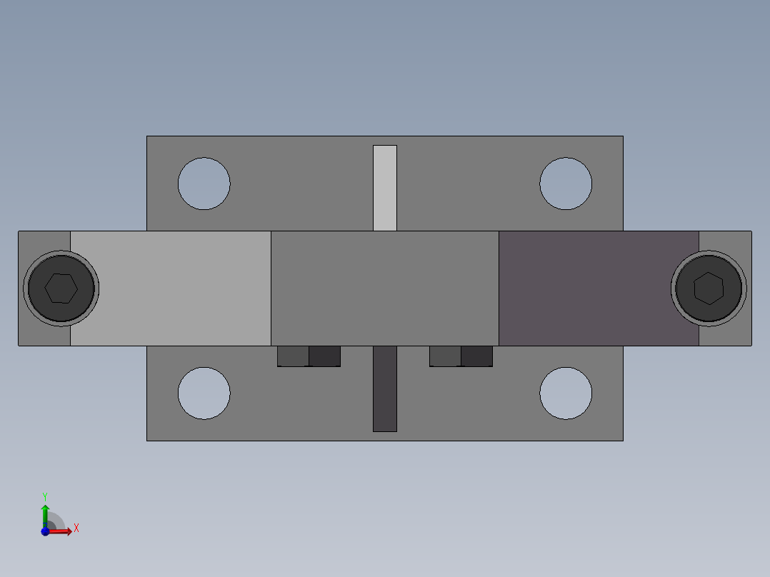 激光管架3D模型前视图