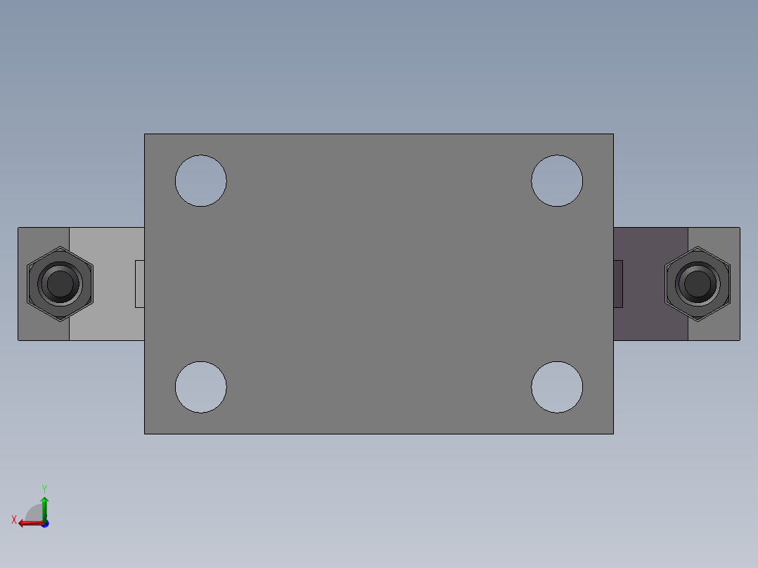 激光管架3D模型后视图