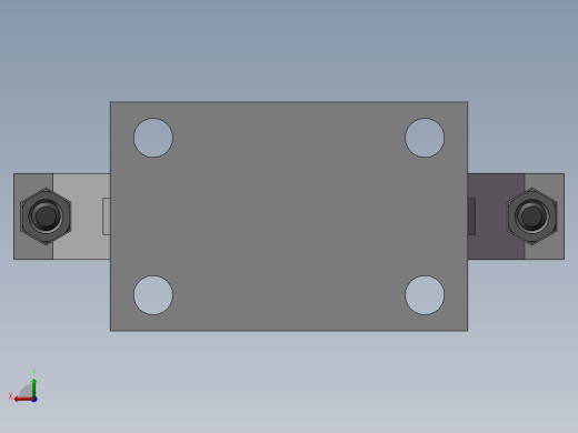 激光管架3D模型后视缩略图