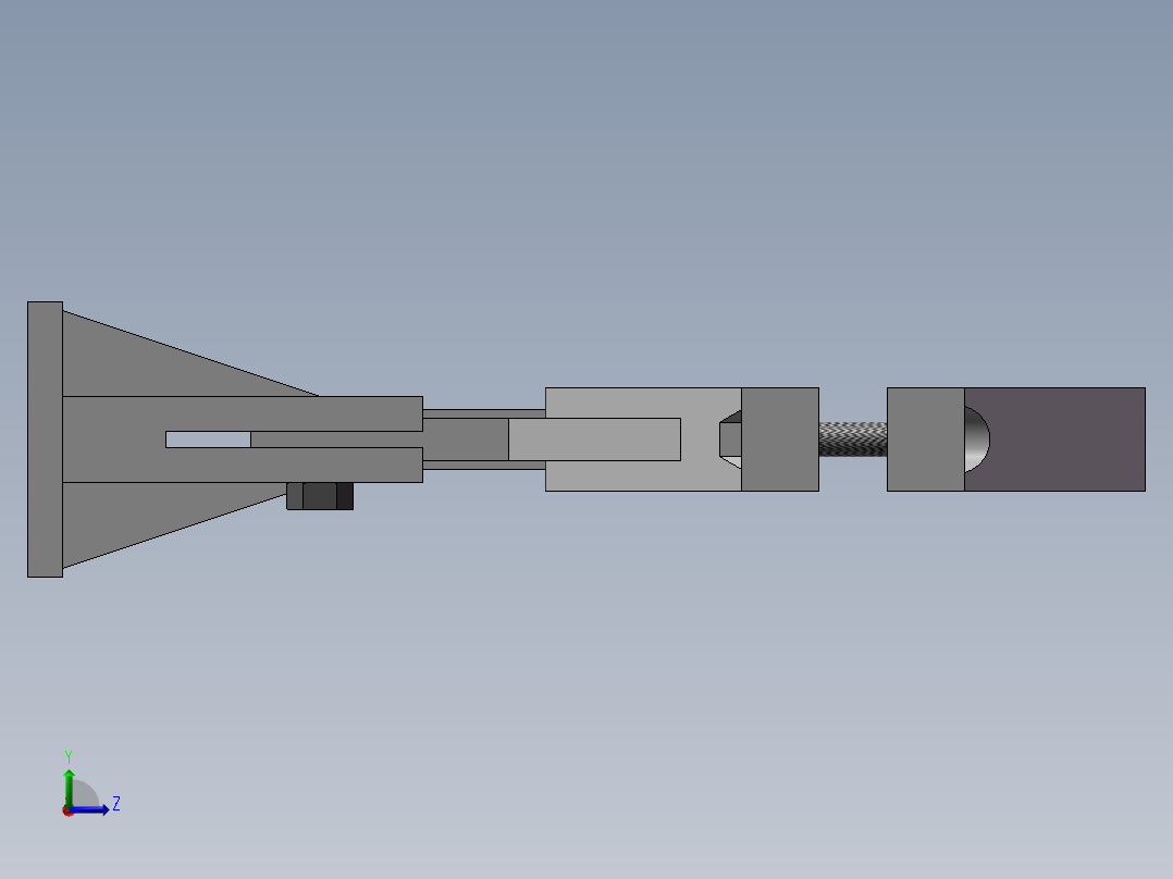 激光管架3D模型左视图