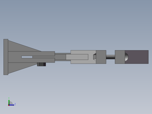 激光管架3D模型左视缩略图