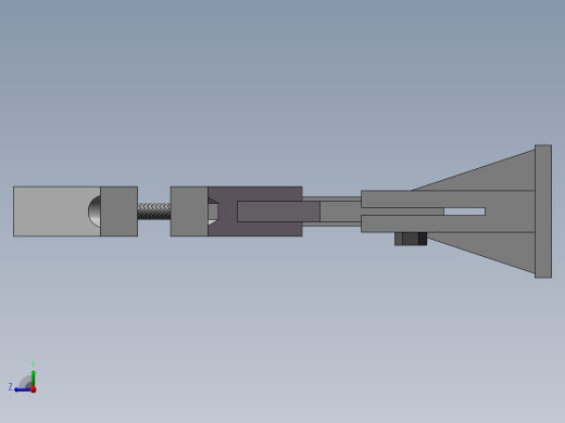 激光管架3D模型右视缩略图