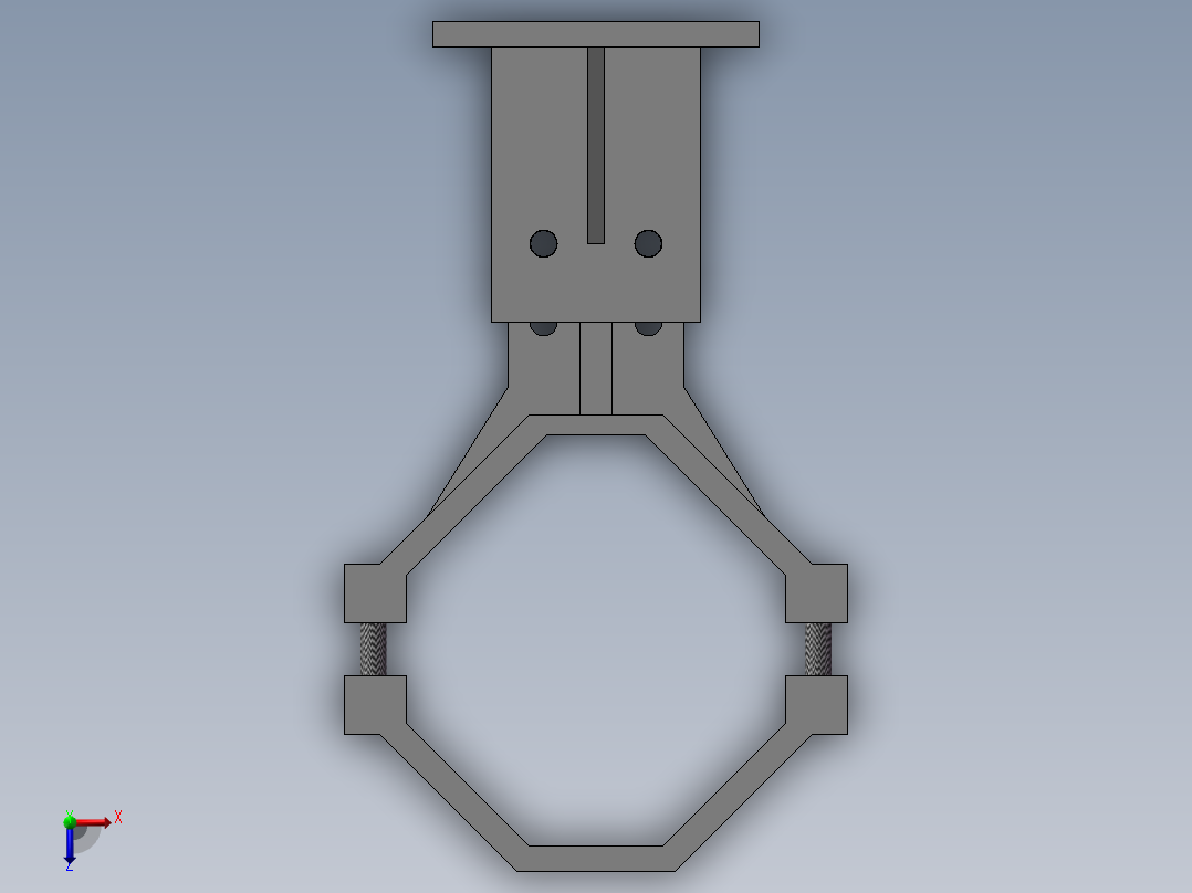 激光管架3D模型俯视图