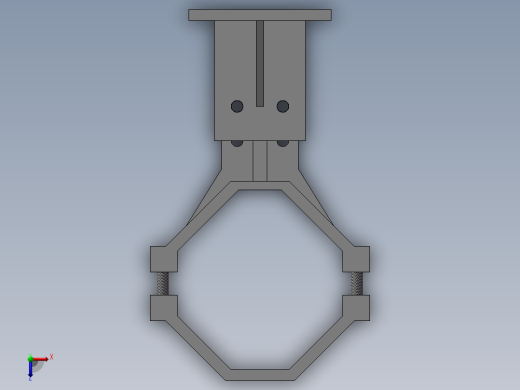 激光管架3D模型俯视缩略图