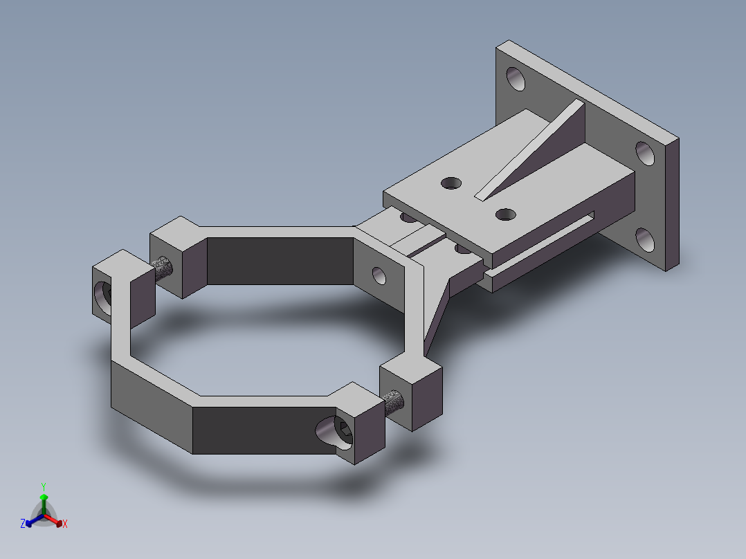 激光管架3D模型正等轴测图