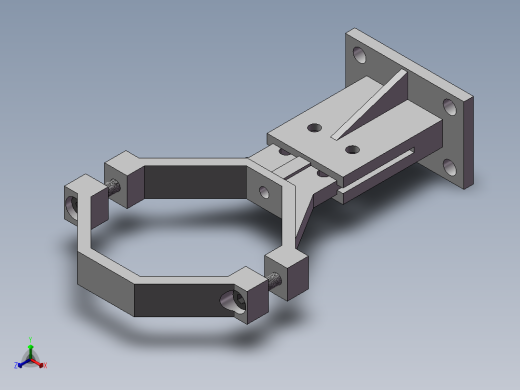 激光管架3D模型正等轴测缩略图