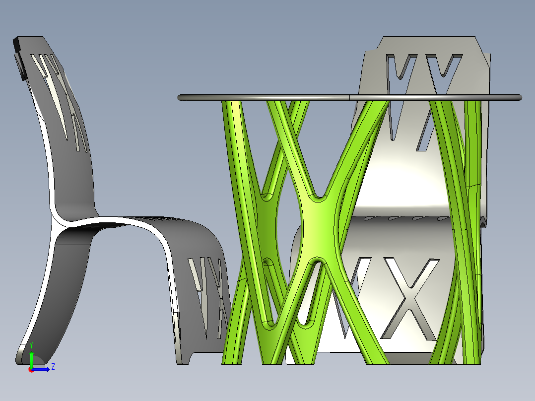 VX套装桌椅_0505左视图