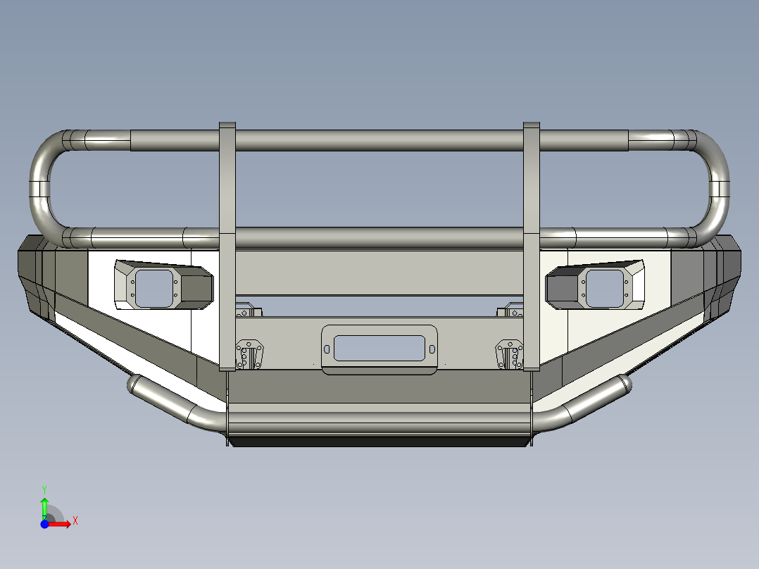 前置更换保险杠前视图