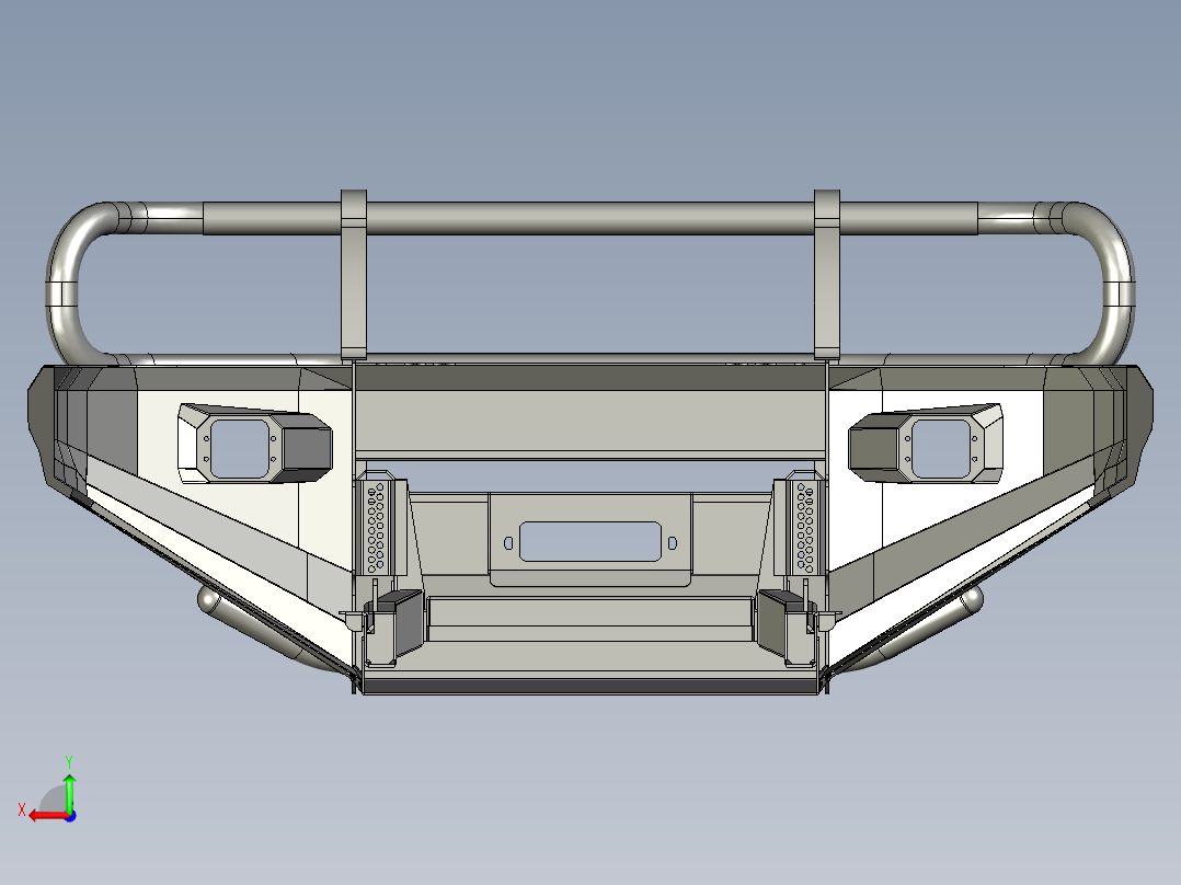 前置更换保险杠后视图