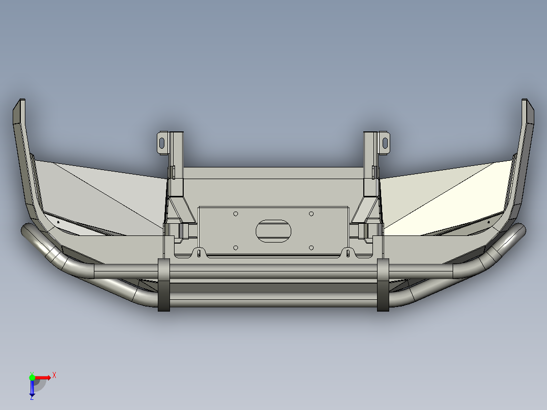 前置更换保险杠俯视图