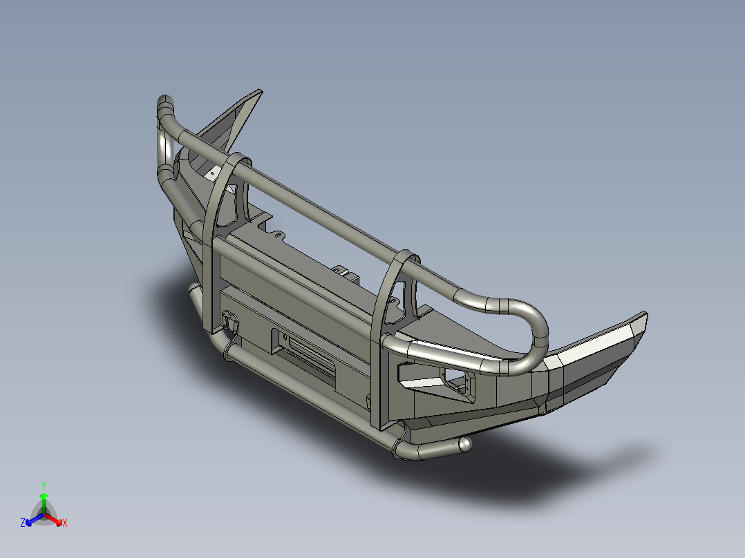 前置更换保险杠正等轴测图