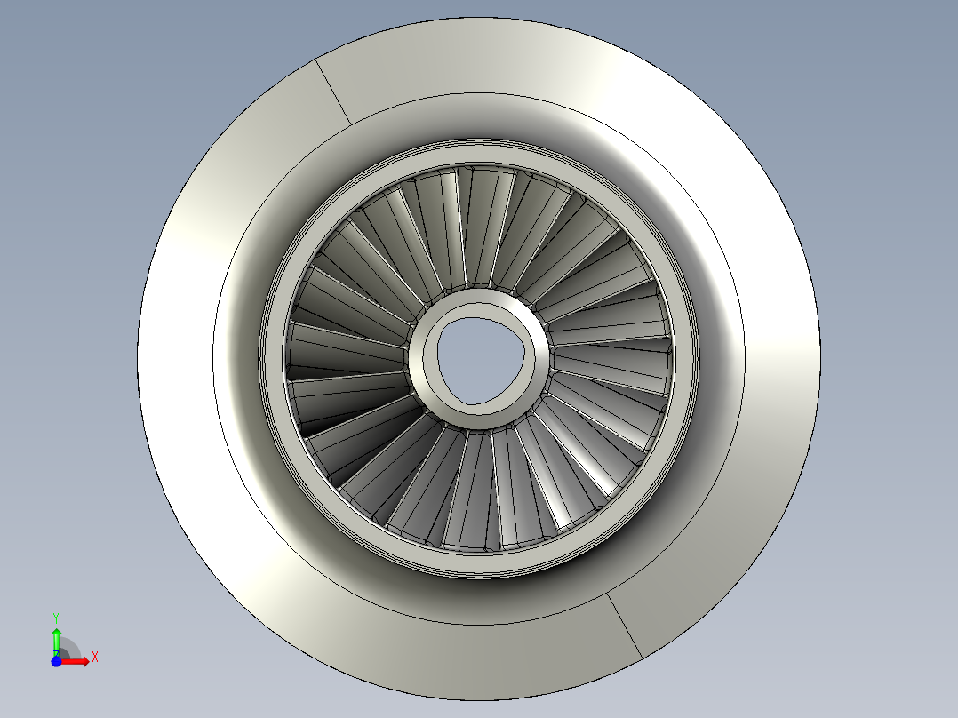 封闭叶轮前视图