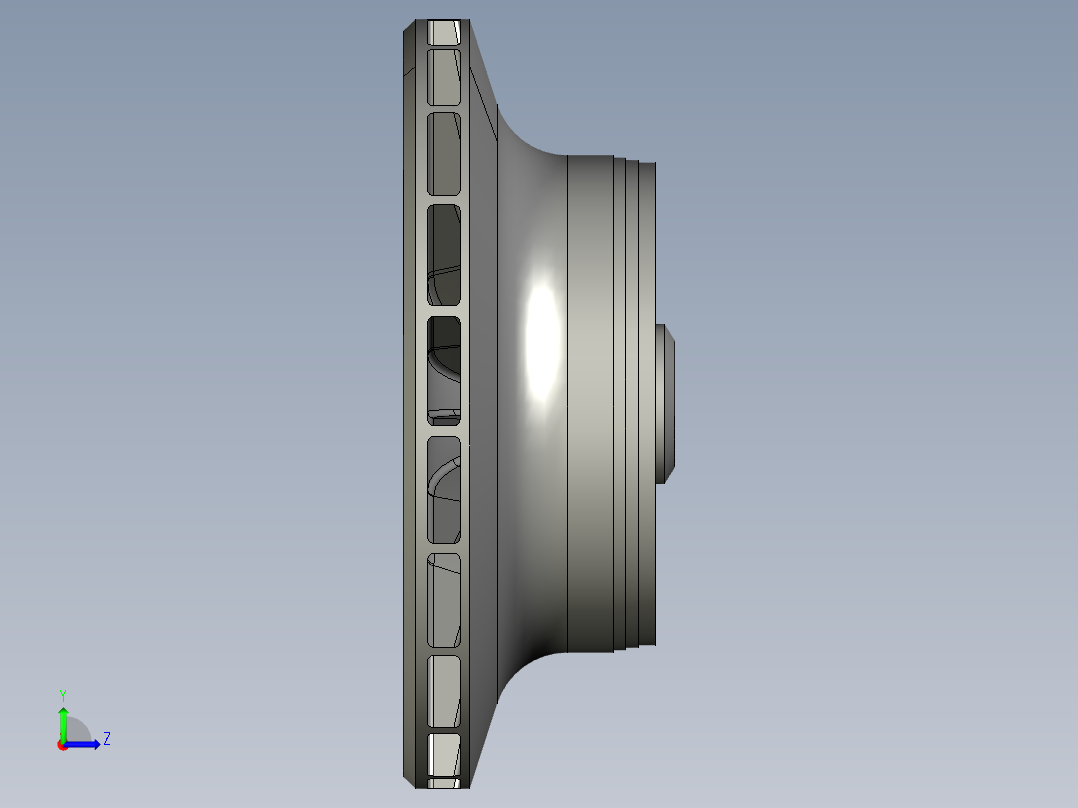 封闭叶轮左视图
