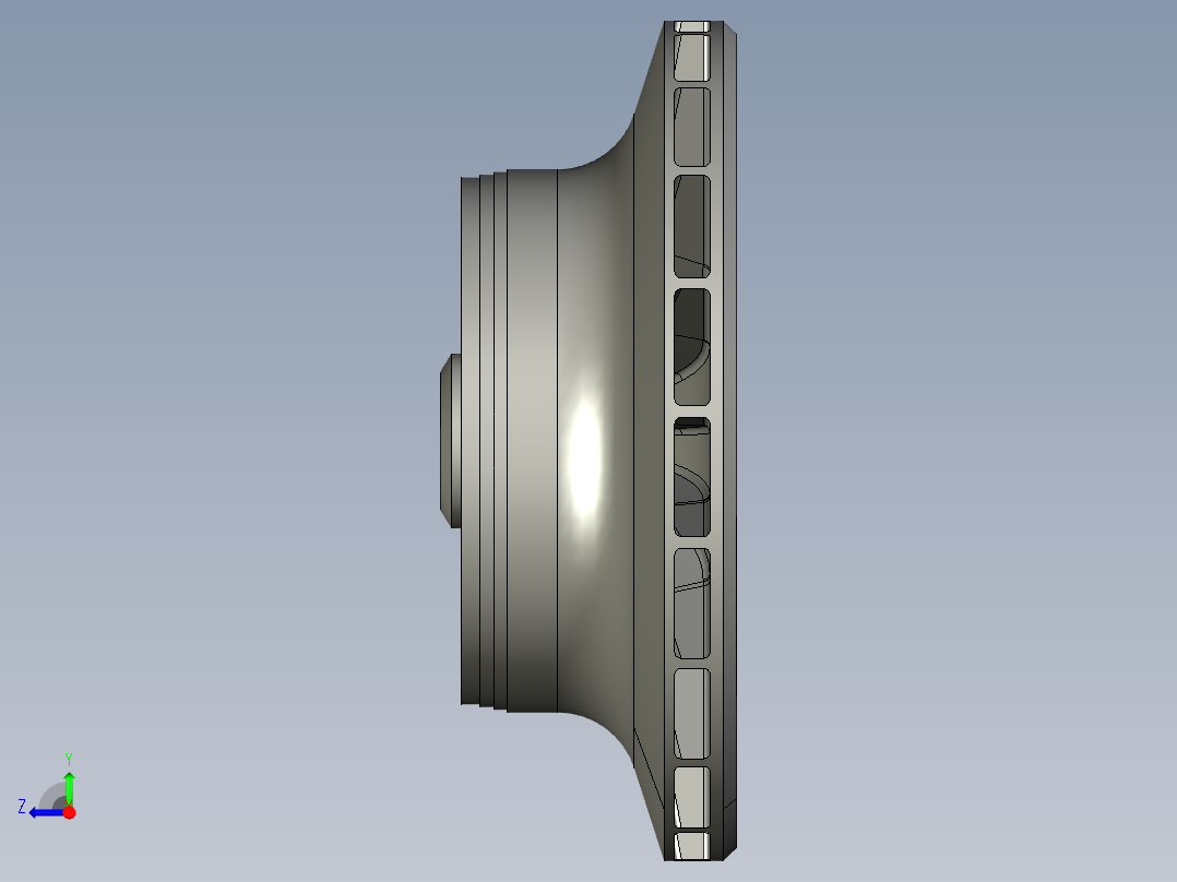 封闭叶轮右视图