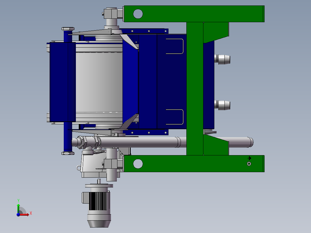 矿石磁选机前视图