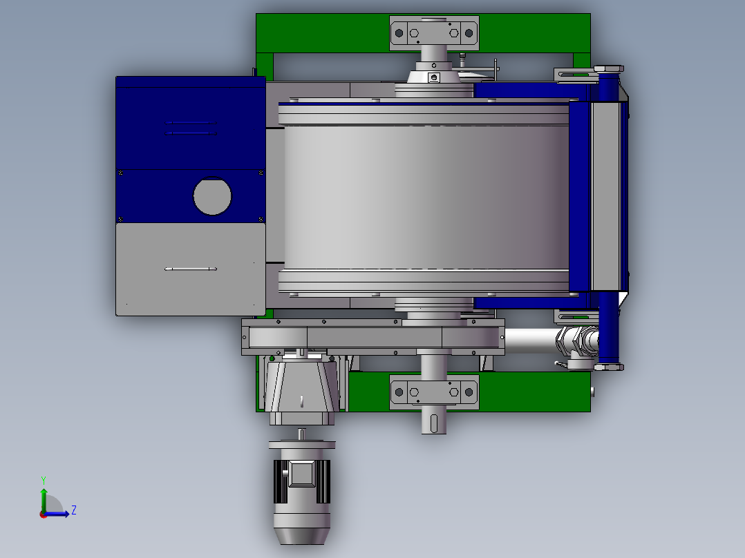 矿石磁选机左视图
