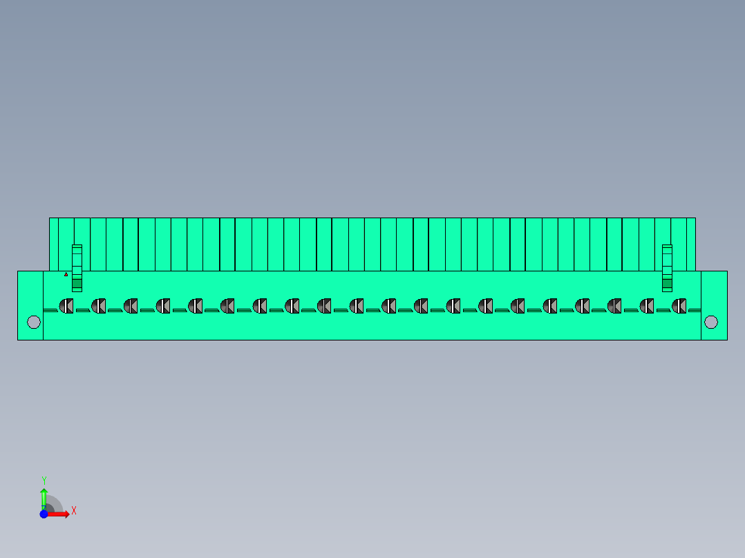 DEGSON 2EDG（M） 系列 5.0mm 螺丝锁紧可插拔接线端子组-2EDGAM-5.0-20P-14-00AH前视图
