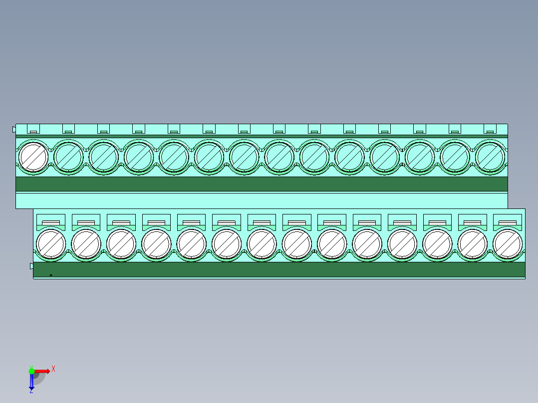 DEGSON DG636 系列 6.357.629.52mm 接线端子-DG636A-6.35-28P-14-00AH俯视图