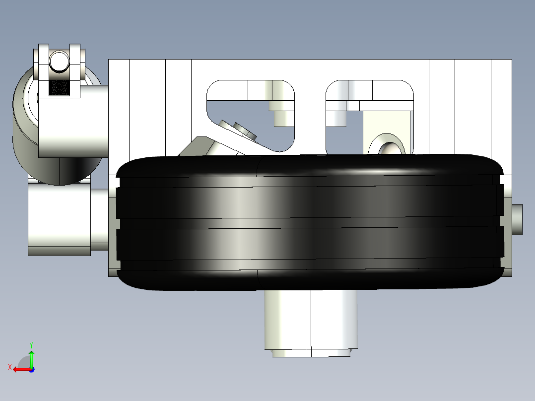 1比5F-16 遥控模型前起落架后视图