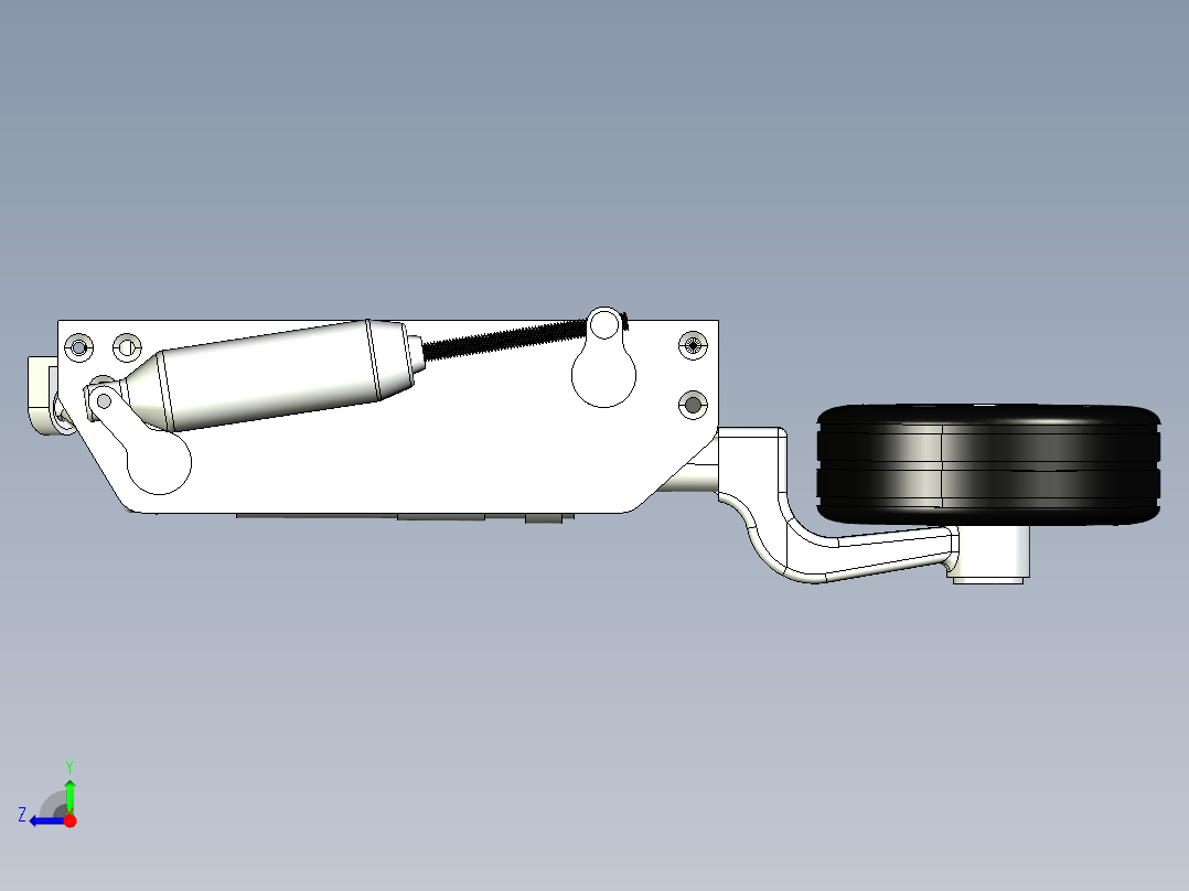 1比5F-16 遥控模型前起落架右视图