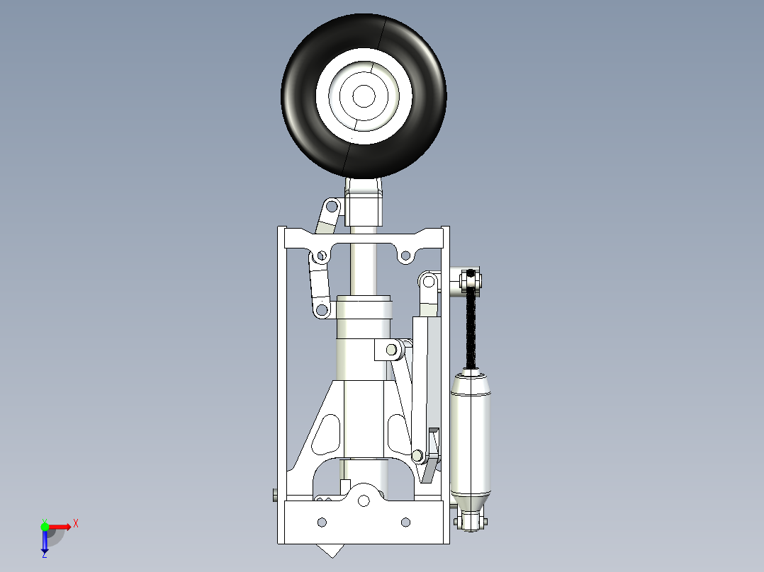 1比5F-16 遥控模型前起落架俯视图
