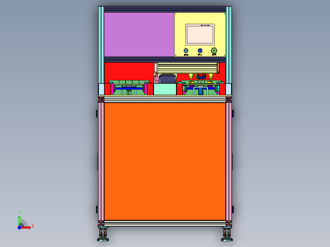 led双面涂胶热固线前视图