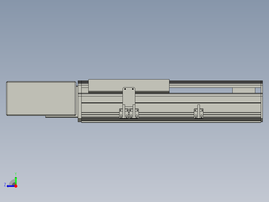 直线模组LHB21-L40-S150-BR设计图纸右视图