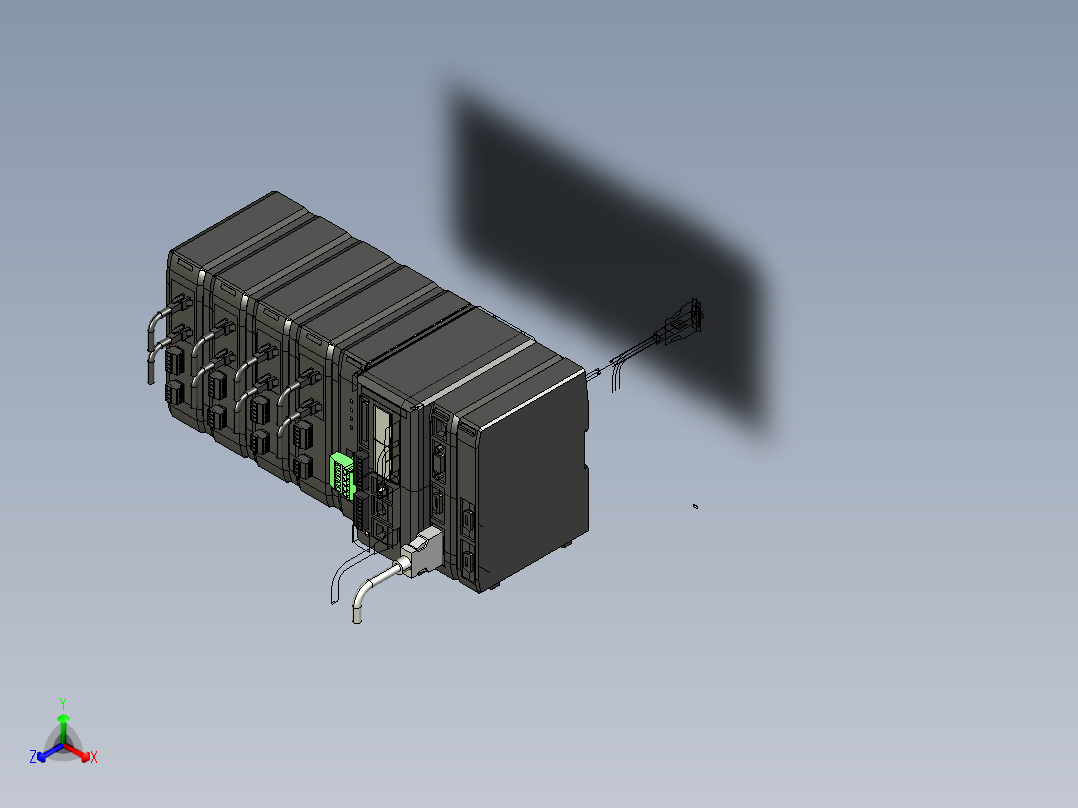 基恩士XG-7000_7500_7700_EXTEND_kc图纸模型主视图