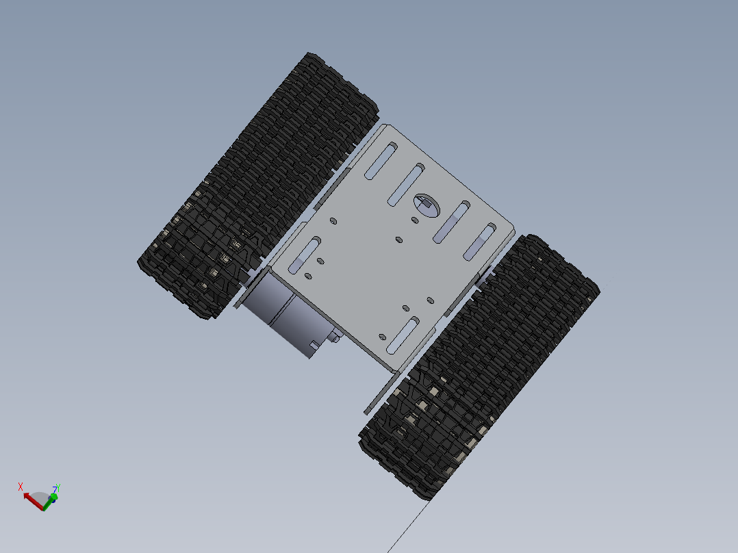 简易履带式底盘三维solidworks