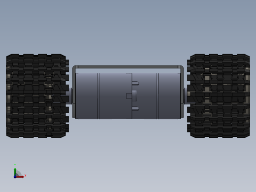 简易履带式底盘三维solidworks前视缩略图