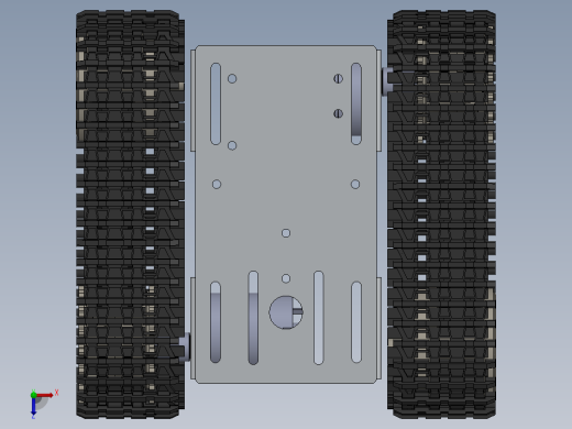 简易履带式底盘三维solidworks俯视缩略图