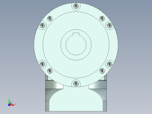 直齿孔ZPLE160-L3 22-110-145-M8.stp前视缩略图