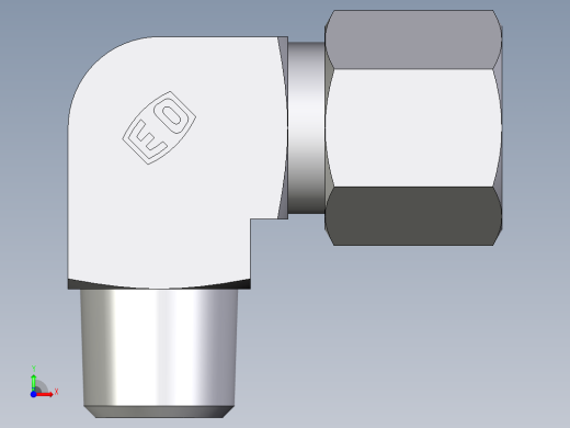 卡套式工业通用硬管接头EO_Male_stud_elbow_WE08SMCF前视缩略图