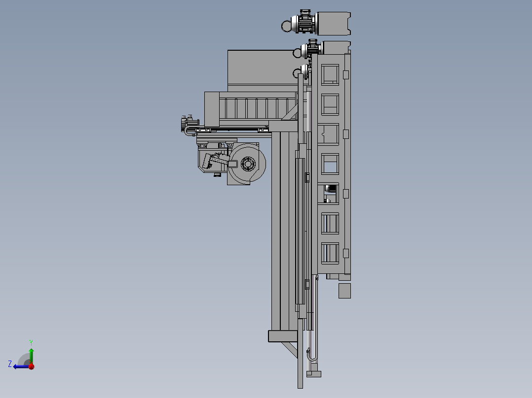 大型平面研磨机右视图