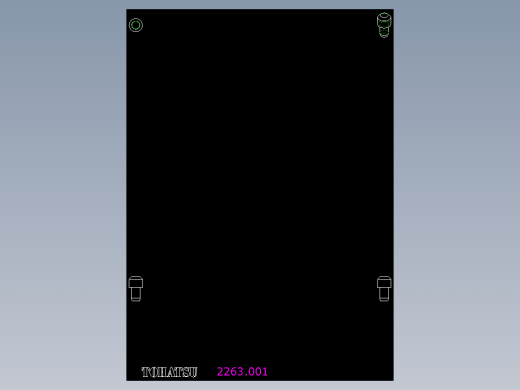定位配件(B)2263-2D多系列多零件图纸模型