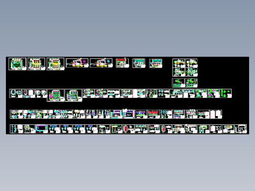 卧式贯流机组800kw水电站厂房全套施工图