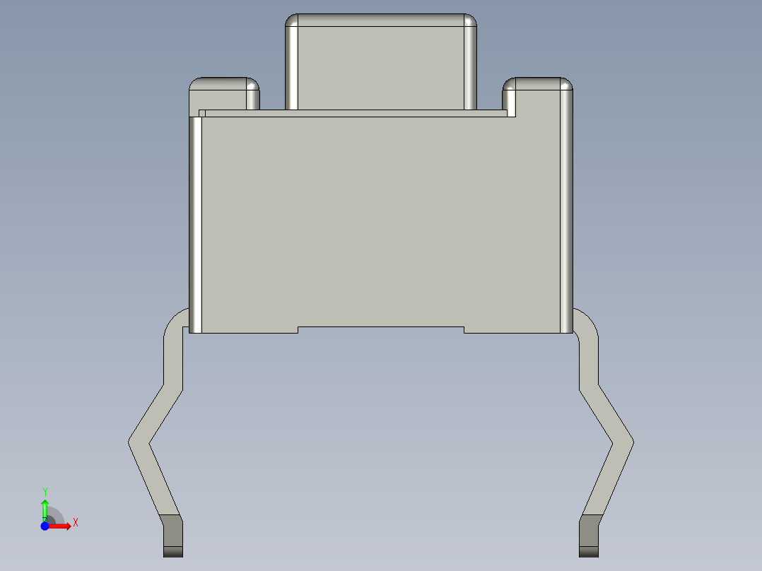 16.0㎜ x 3.5㎜轻触开关前视图