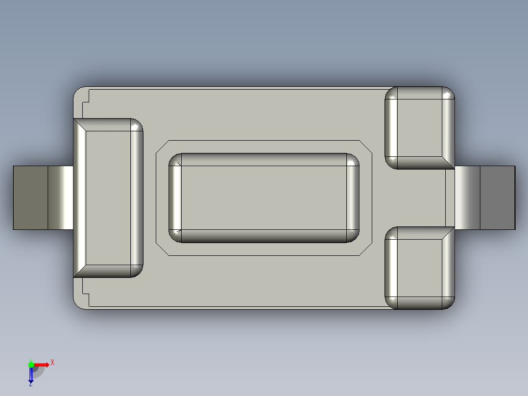 16.0㎜ x 3.5㎜轻触开关俯视图