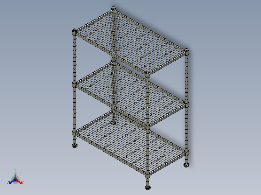 线架单元正等轴测图