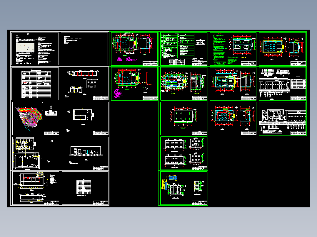 生活垃圾渗滤液处理工程环保CAD设计施工图