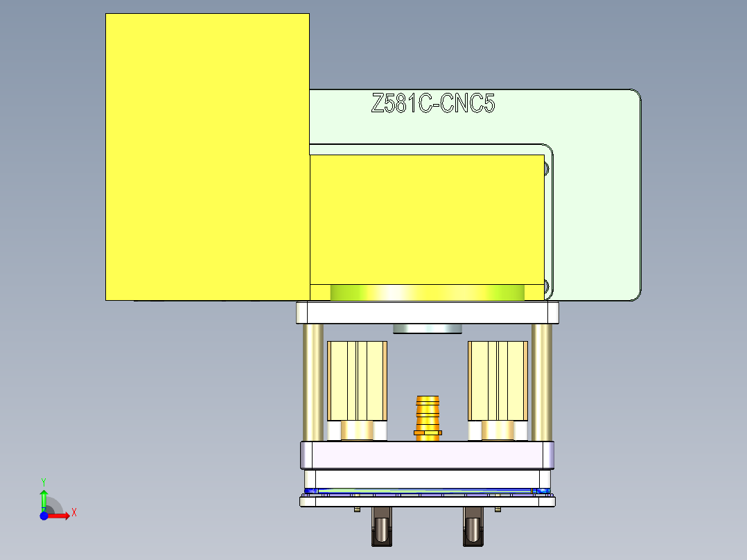 Z581C笔记本CNC工装夹具三维模型-CNC5-1106前视图