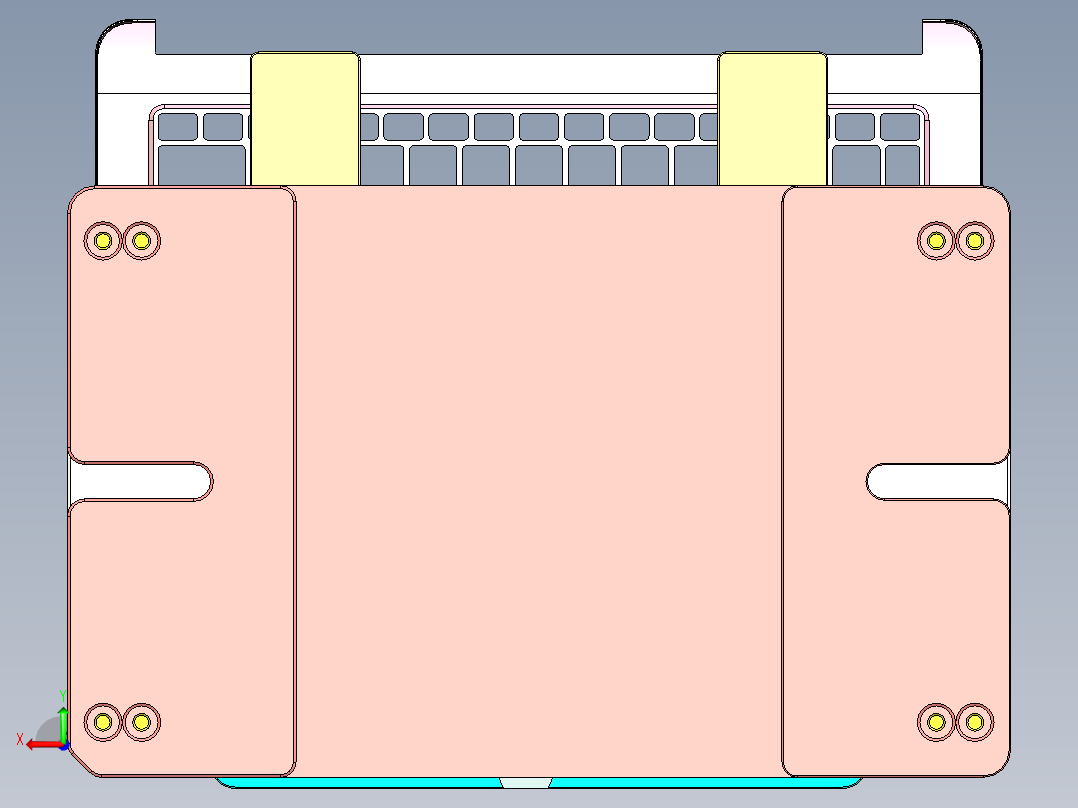 TP301-C笔记本CNC工装夹具三维模型-CNC2-0609后视图