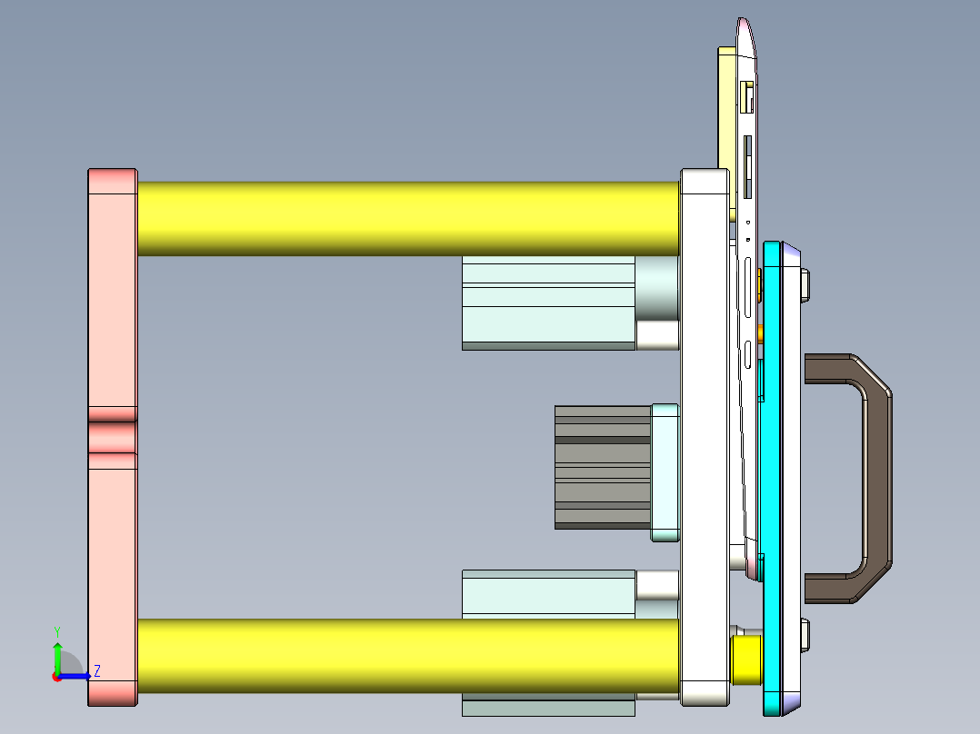 TP301-C笔记本CNC工装夹具三维模型-CNC2-0609左视图