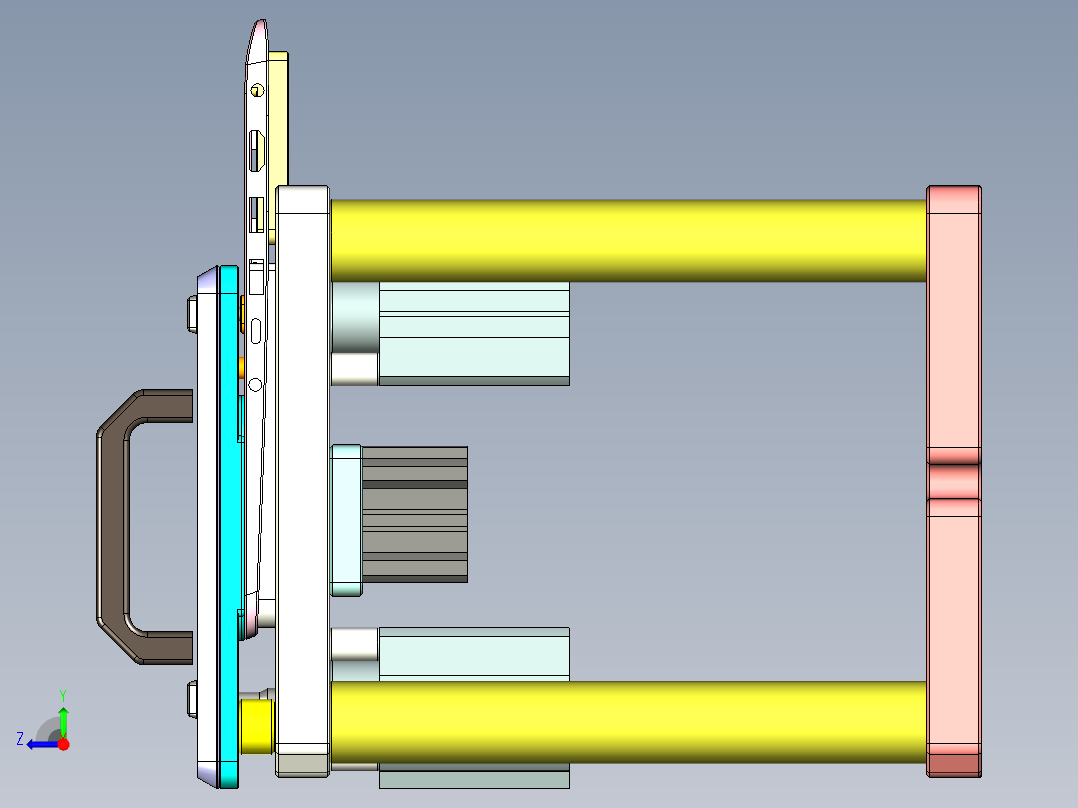 TP301-C笔记本CNC工装夹具三维模型-CNC2-0609右视图