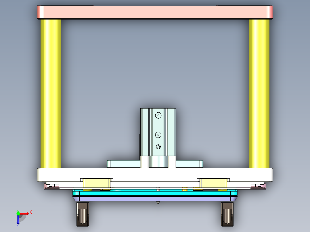 TP301-C笔记本CNC工装夹具三维模型-CNC2-0609俯视图