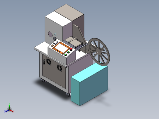 编织带自动冲切机sw18正等轴测缩略图