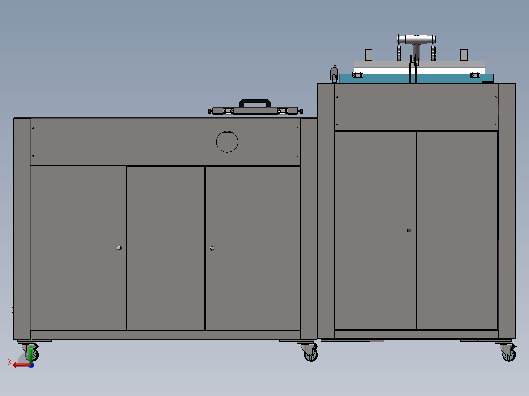 分体式微生物垃圾处理设备sw16可编辑后视图