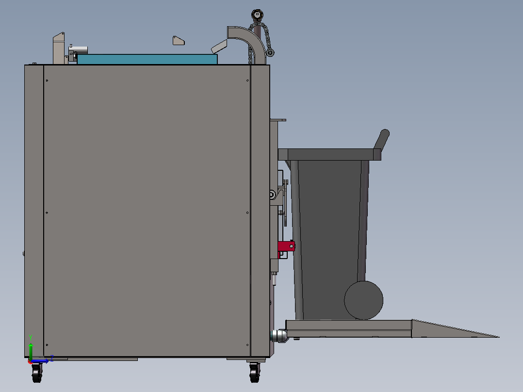 分体式微生物垃圾处理设备sw16可编辑左视图