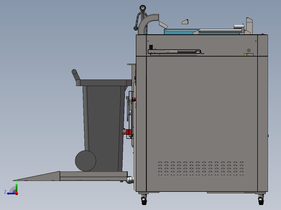 分体式微生物垃圾处理设备sw16可编辑右视图